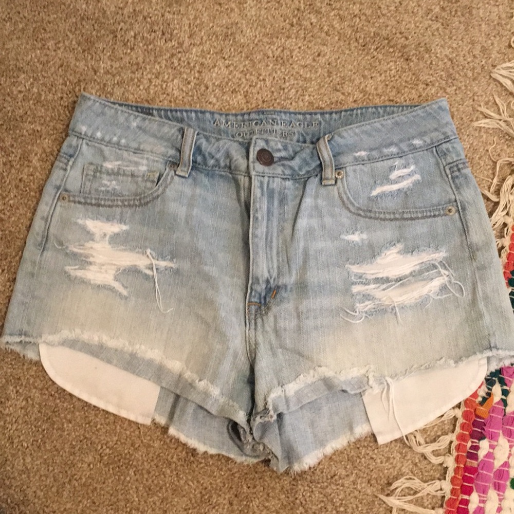 AEO High Waisted Jean Shorts